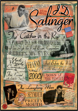 J.D. Salinger, Poster, Graphic Design, Poster for Sale, Rock n Roll, Blues, Rhythm'n Blues, Punk, Sophie Lo